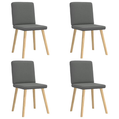 Eetkamerstoelen Stof 4 Donkergrijs