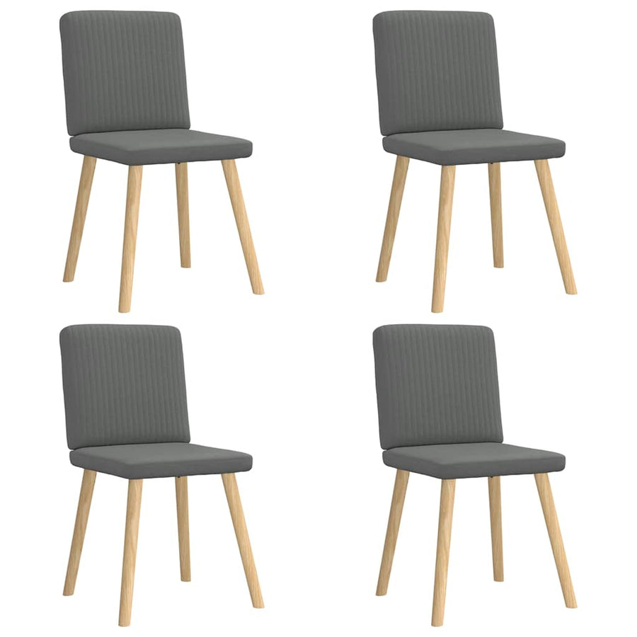 Eetkamerstoelen Stof 4 Donkergrijs