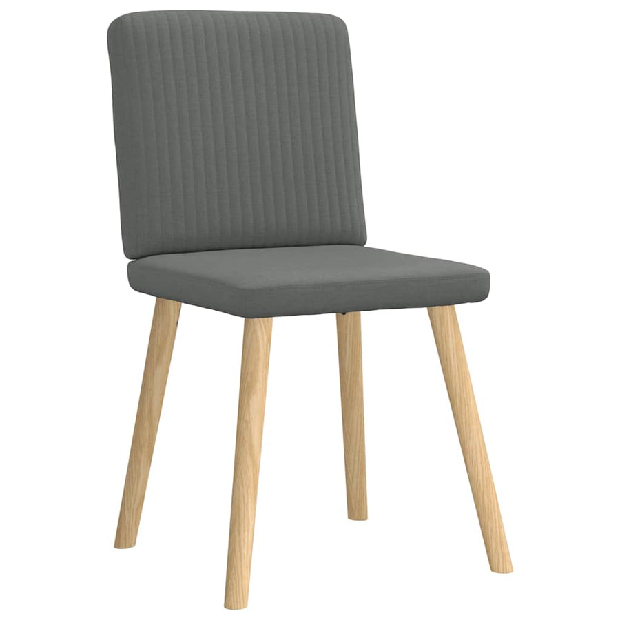 Eetkamerstoelen Stof 4 Donkergrijs