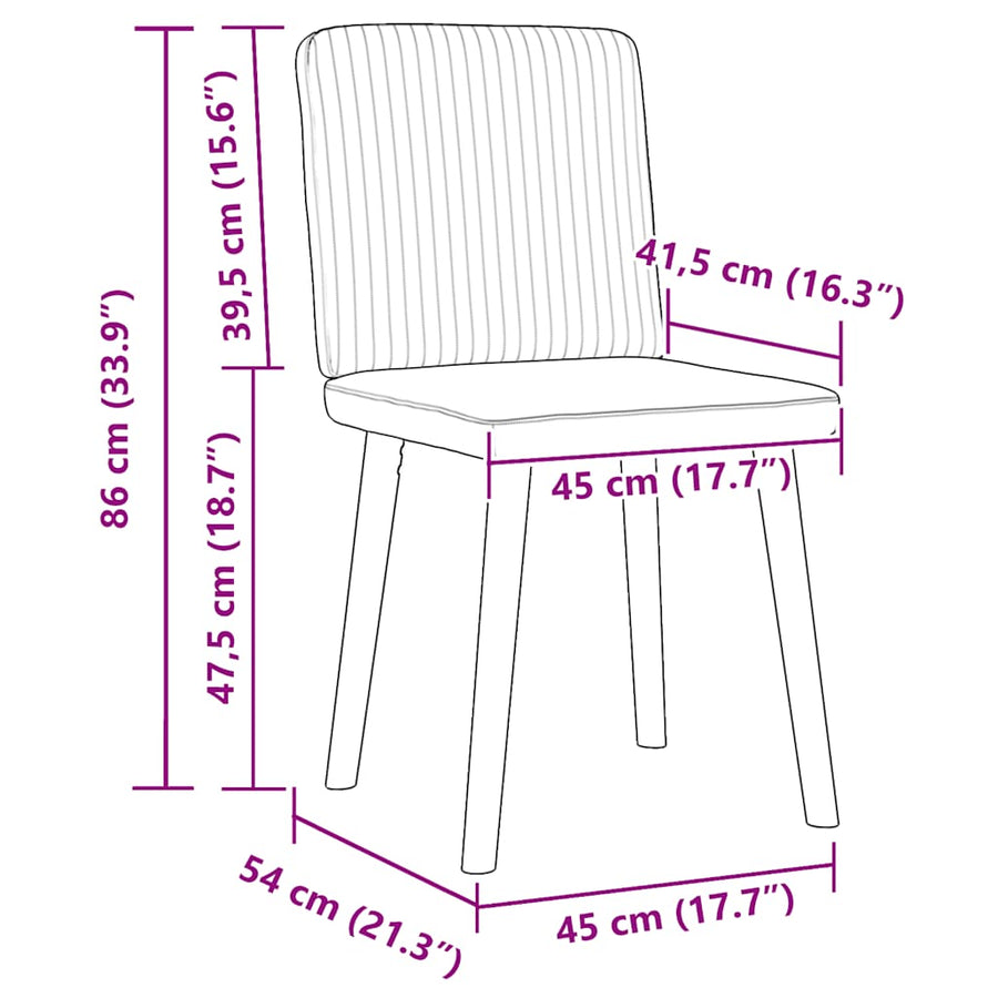 Eetkamerstoelen Stof 4 Donkergrijs