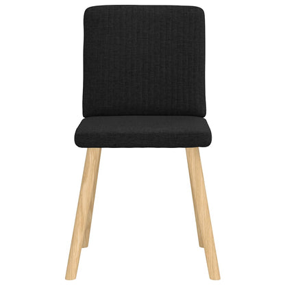 Eetkamerstoelen 4 st stof zwart