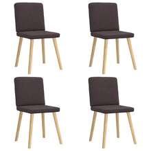 Eetkamerstoelen 4 st stof donkerbruin