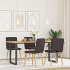 Dining chairs 4 pcs fabric dark brown
