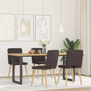 Eetkamerstoelen 4 st donkerbruin stof