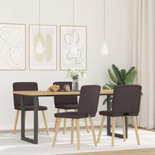 Eetkamerstoelen 4 st stof donkerbruin