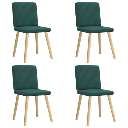 Eetkamerstoelen 4 st stof donkergroen