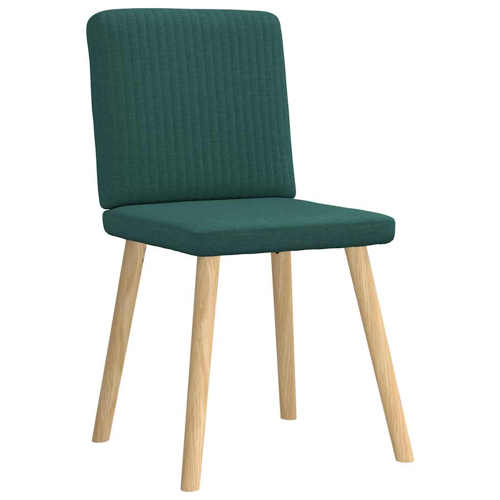 Eetkamerstoelen 4 st stof donkergroen