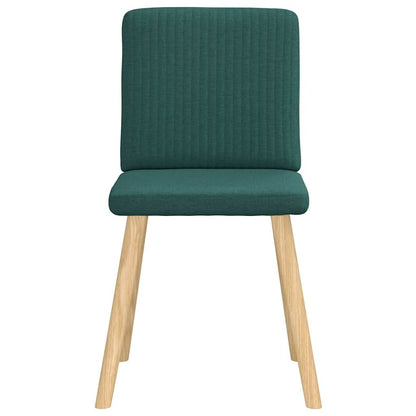 Eetkamerstoelen 4 st stof donkergroen
