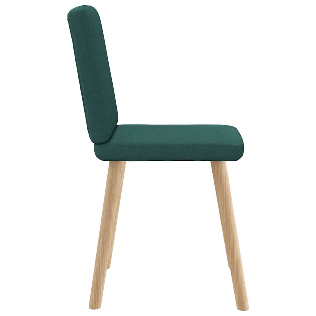 Eetkamerstoelen 4 st stof donkergroen