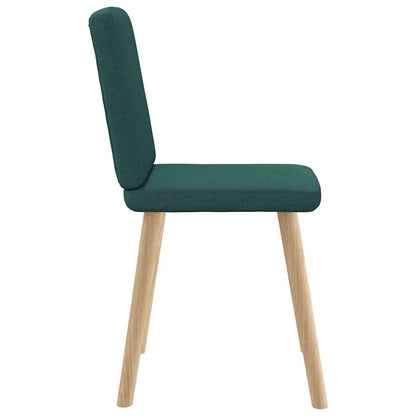Eetkamerstoelen 4 st stof donkergroen