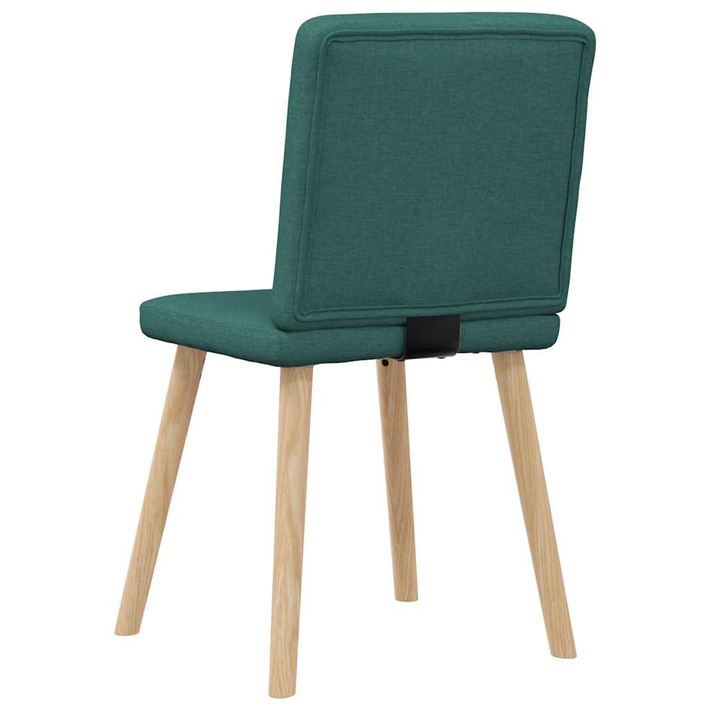 Eetkamerstoelen 4 st stof donkergroen