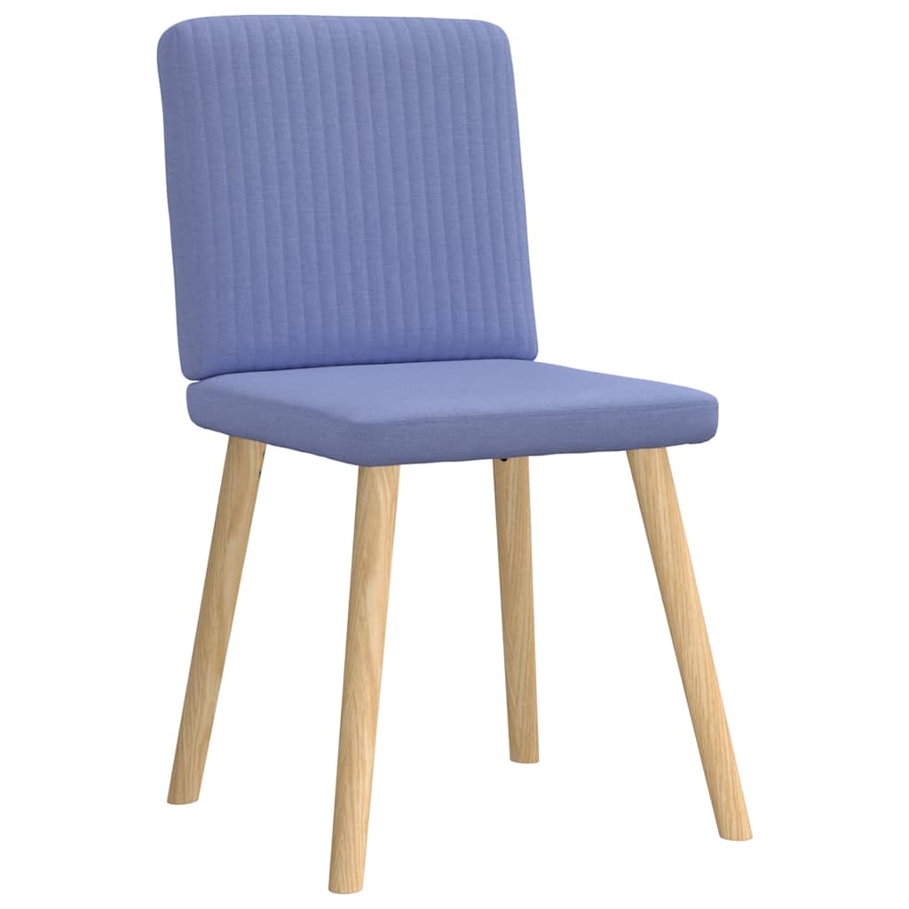 Eetkamerstoelen 4 st stof jeansblauw