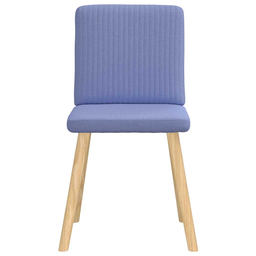 Eetkamerstoelen 4 st stof jeansblauw