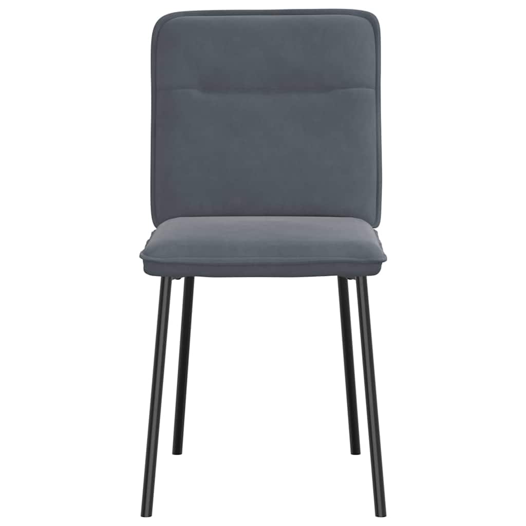 Eetkamerstoelen 4 st fluweel donkergrijs