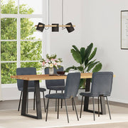 Eetkamerstoelen 4 st fluweel donkergrijs 45x54x83 cm