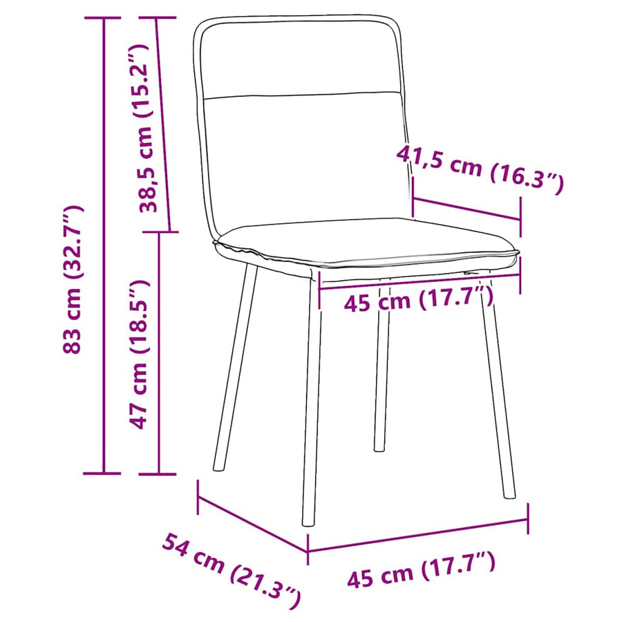 Eetkamerstoelen 4 st fluweel blauw