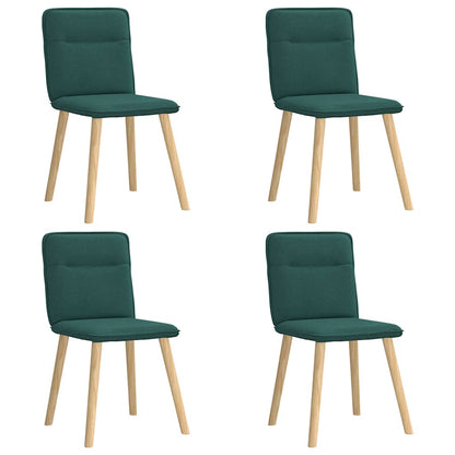Eetkamerstoelen 4 st stof donkergroen