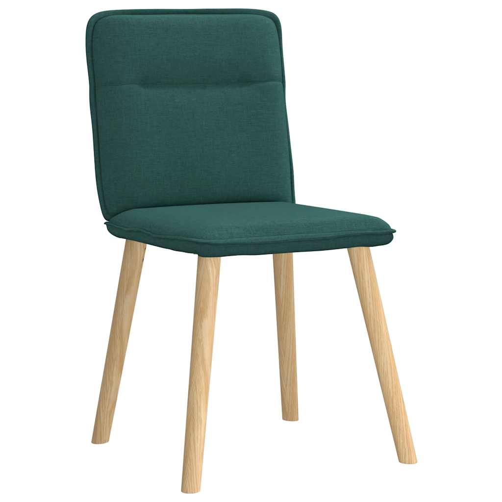Eetkamerstoelen 4 st stof donkergroen