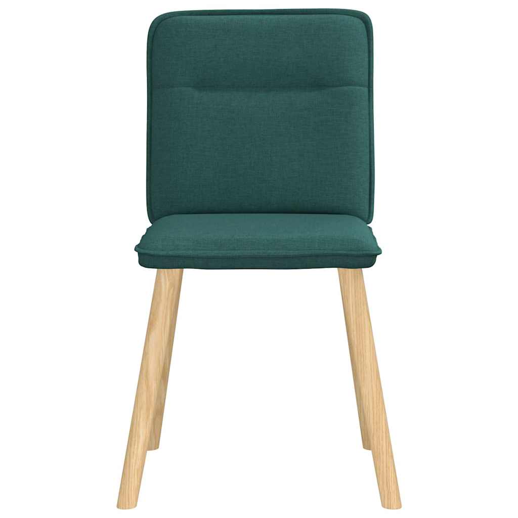 Eetkamerstoelen 4 st stof donkergroen