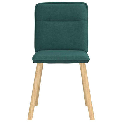Eetkamerstoelen 4 st stof donkergroen