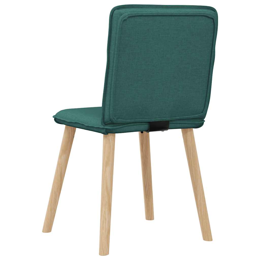 Eetkamerstoelen 4 st stof donkergroen