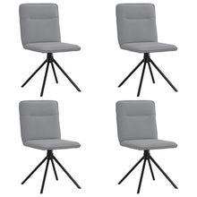 Eetkamerstoelen 4 st stof lichtgrijs