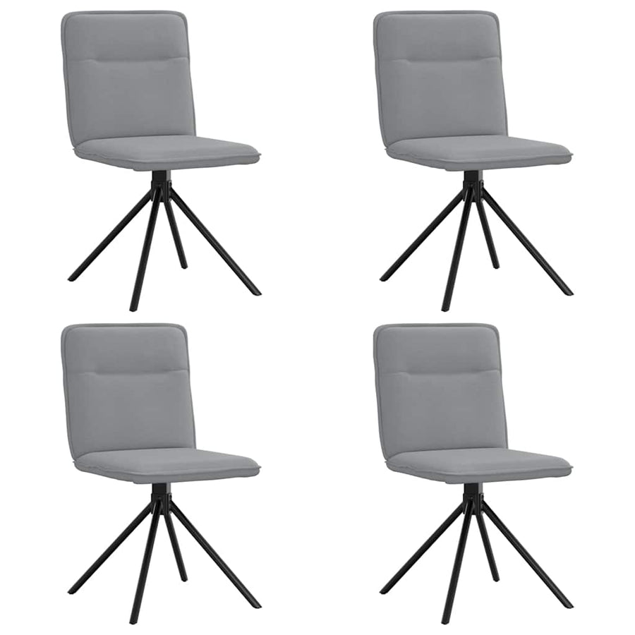 Eetkamerstoelen 4 st stof lichtgrijs