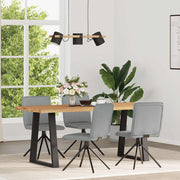 Eetkamerstoelen 4 stuks stof lichtgrijs 46,5x53x84 cm