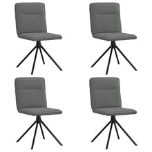 Eetkamerstoelen 4 st stof donkergrijs