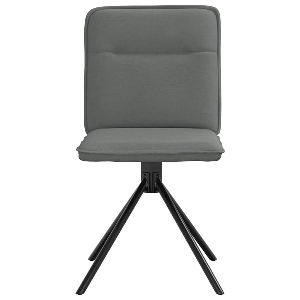 Eetkamerstoelen 4 st stof donkergrijs
