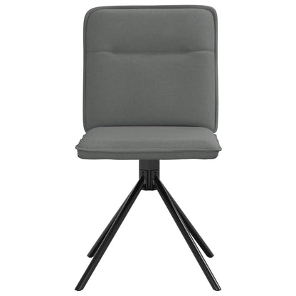 Eetkamerstoelen 4 st stof donkergrijs