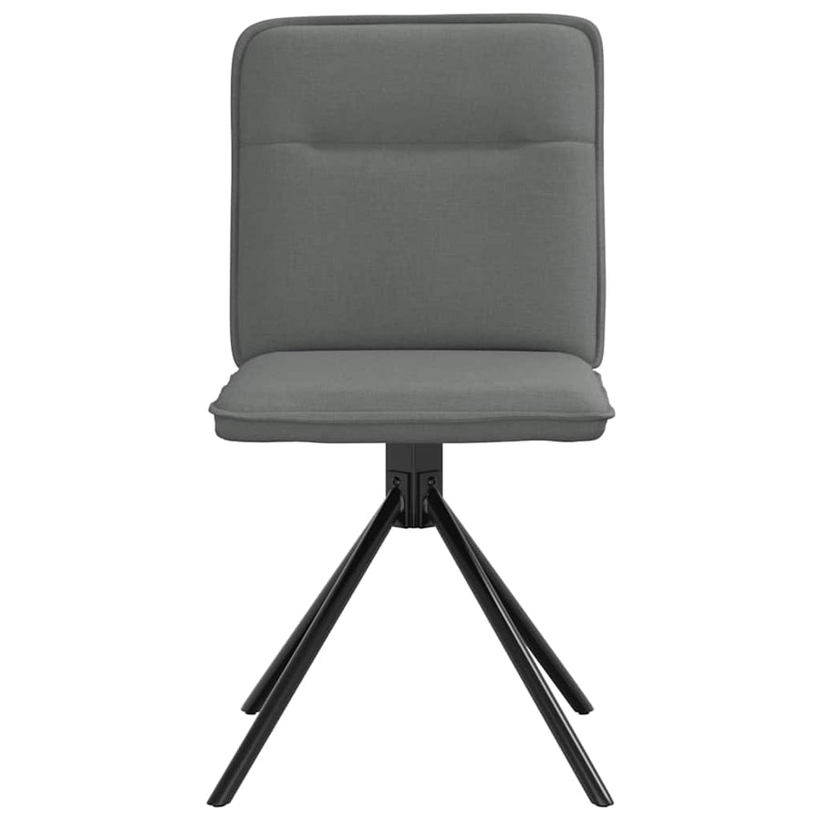Eetkamerstoelen 4 st stof donkergrijs