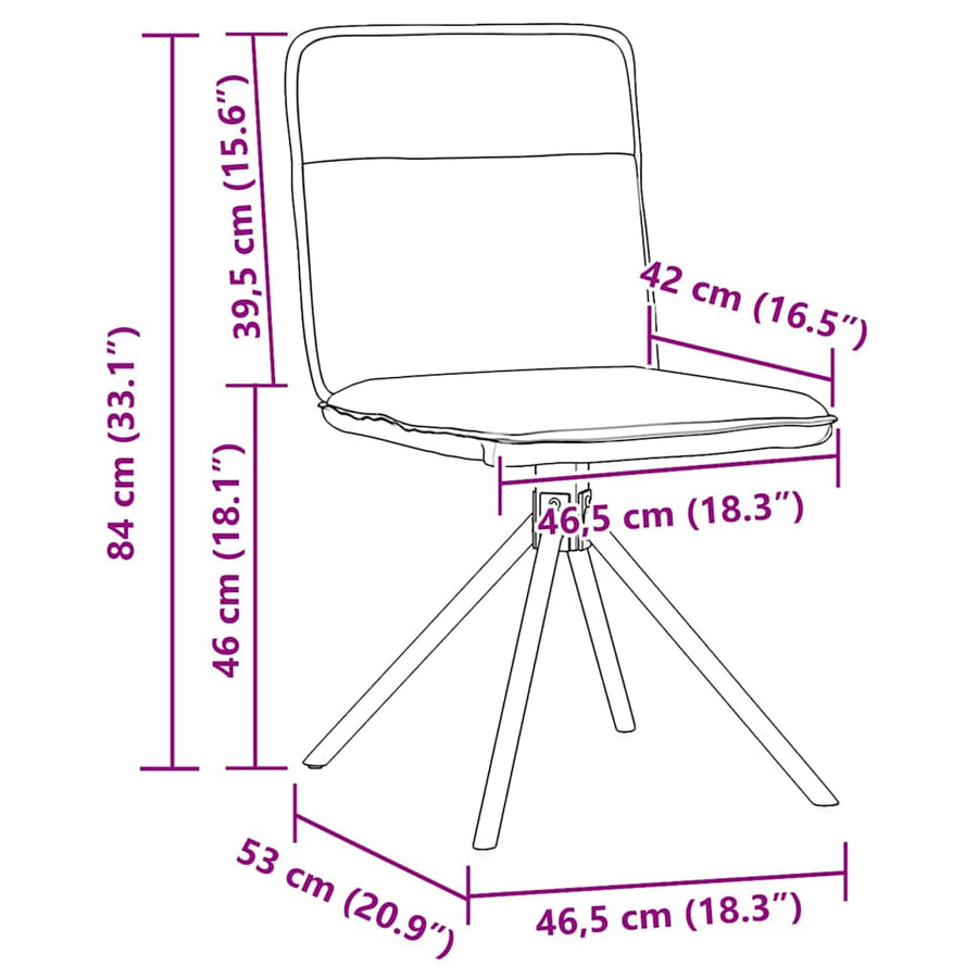 Eetkamerstoelen 4 st stof donkergrijs