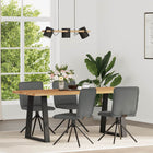 Eetkamerstoelen 4 stuks stof donkergrijs 46,5x53x84 cm
