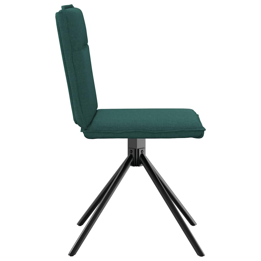 Eetkamerstoelen 4 st stof donkergroen