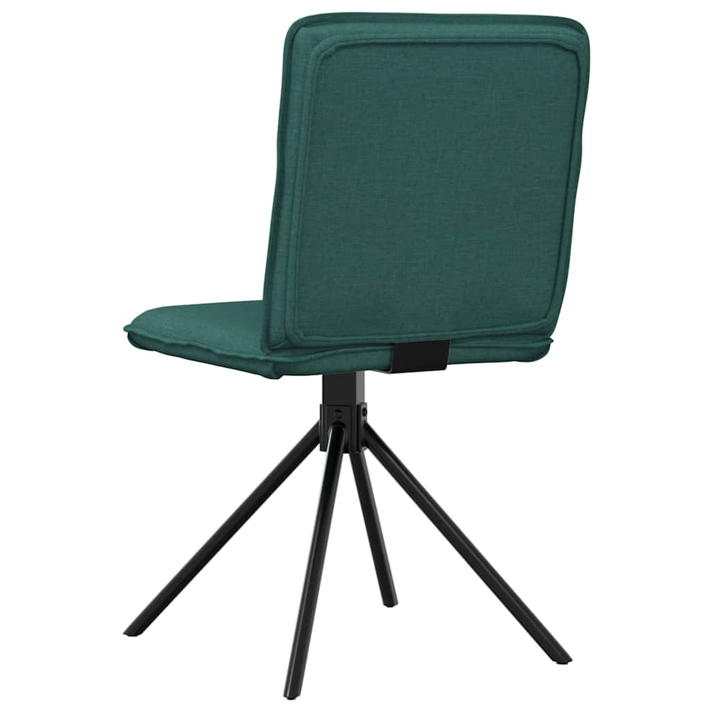 Eetkamerstoelen 4 st stof donkergroen