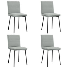 Eetkamerstoelen 4 st fluweel lichtgrijs
