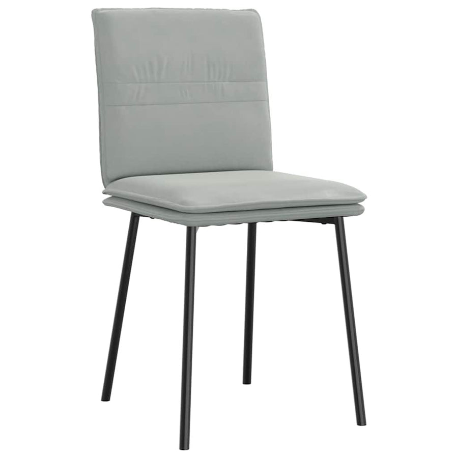 Eetkamerstoelen 4 st fluweel lichtgrijs