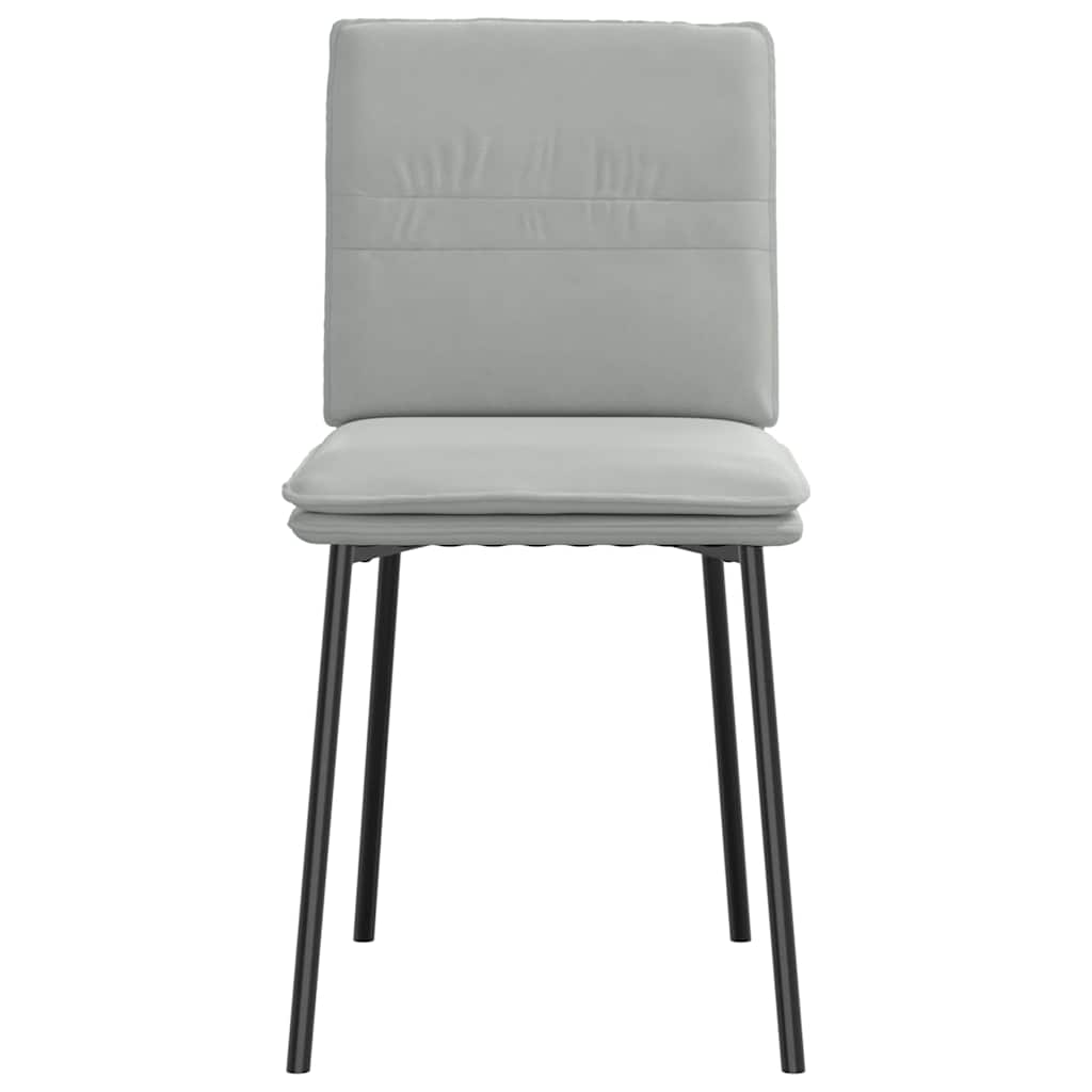 Eetkamerstoelen 4 st fluweel lichtgrijs