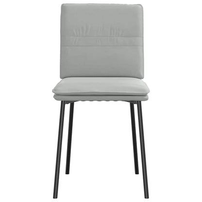 Eetkamerstoelen 4 st fluweel lichtgrijs