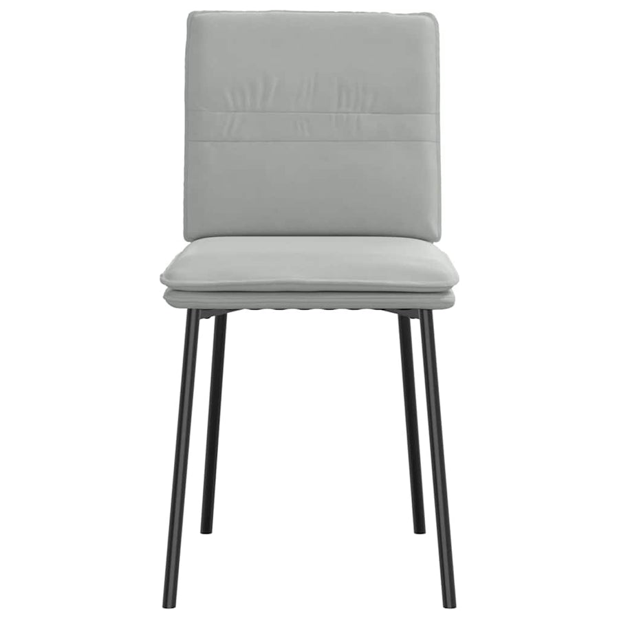 Eetkamerstoelen 4 st fluweel lichtgrijs