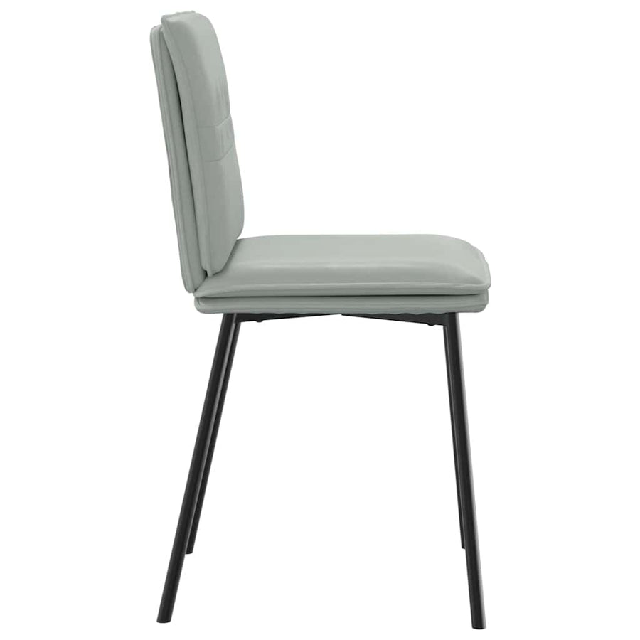 Eetkamerstoelen 4 st fluweel lichtgrijs