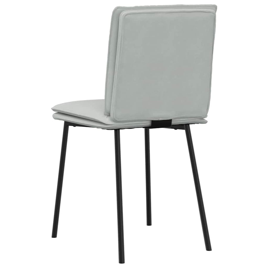 Eetkamerstoelen 4 st fluweel lichtgrijs