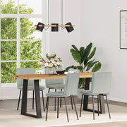 Eetkamerstoelen 4 st fluweel lichtgrijs 45x54x83 cm