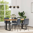 Eetkamerstoelen 4 st fluweel donkergrijs 45x54x83 cm