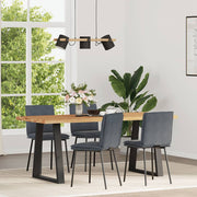 Eetkamerstoelen 4 st fluweel donkergrijs 45x54x83 cm