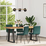 Eetkamerstoelen 4 st fluweel donkergroen 45x54x83 cm