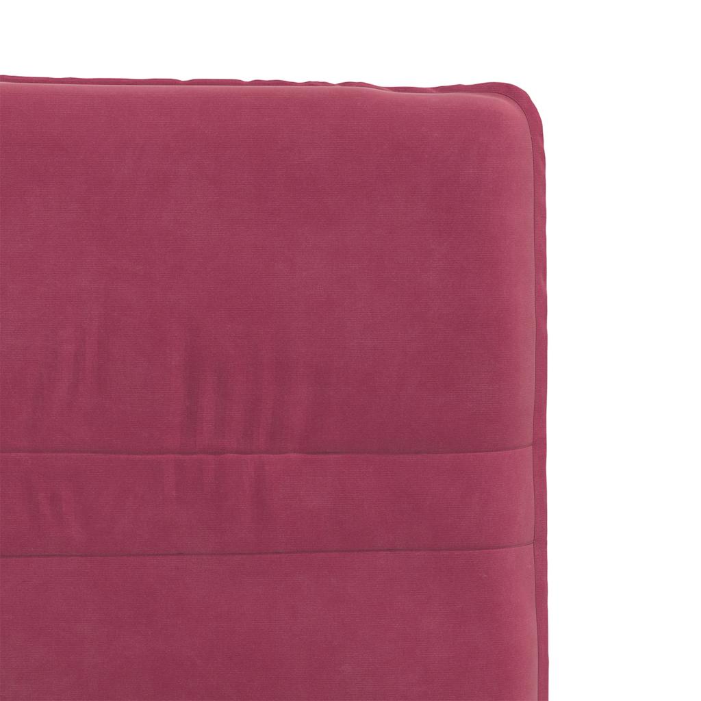 Eetkamerstoelen 4 st fluweel wijnrood