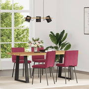Eetkamerstoelen 4 st fluweel wijnrood 45x54x83 cm