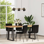 Eetkamerstoelen 4 st fluweel zwart 45x54x83 cm